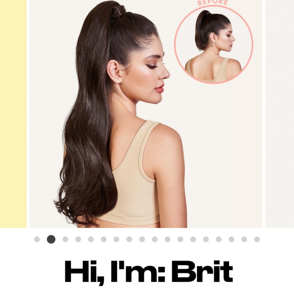 Insert name here Brit pony tail in ash blonde